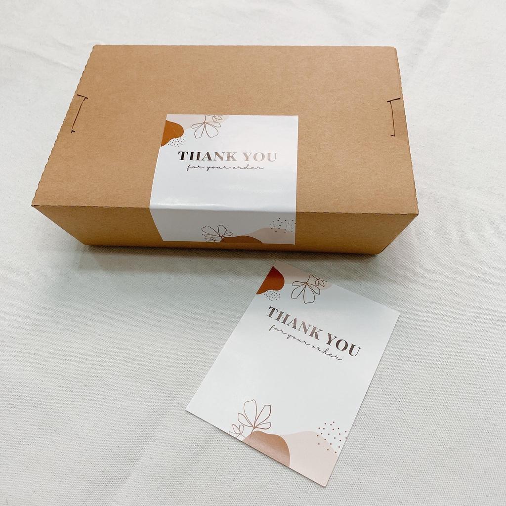 Tem Dán Niêm Phong Hộp Carton Thank You - Nhãn Dán Hộp Quà Carton Sticker Thank You - Tem Dán Cám Ơn 7x10