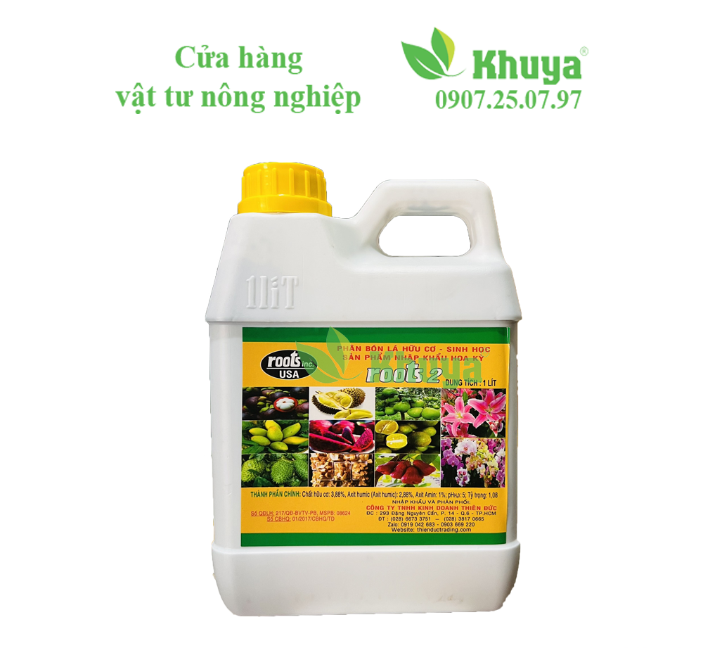 Phân bón lá ra rễ cao cấp Roots 2 - 1 Lít Nhập khẩu Hoa Kỳ