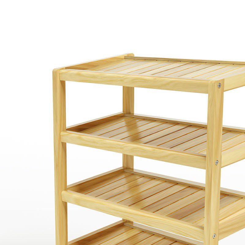 Kệ Giày Dép 5 Tầng Rộng 60cm Gỗ Tự Nhiên 100%