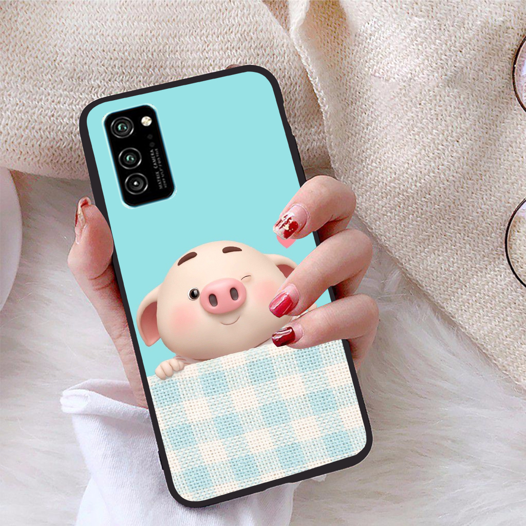 Ốp lưng dành cho Honor V30 viền dẻo TPU Bộ Sưu Tập Lợn Tết - Hàng chính hãng