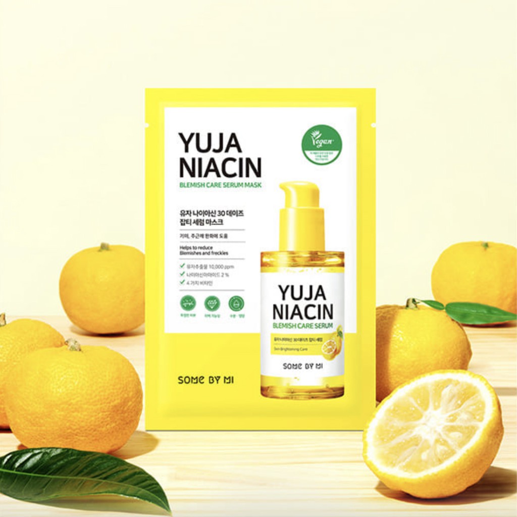 MẶT GIẤY DƯỠNG ẨM, DƯỠNG TRẮNG SOME BY MI YUJA NIACIN BLEMISH CARE SERUM MASK 25G