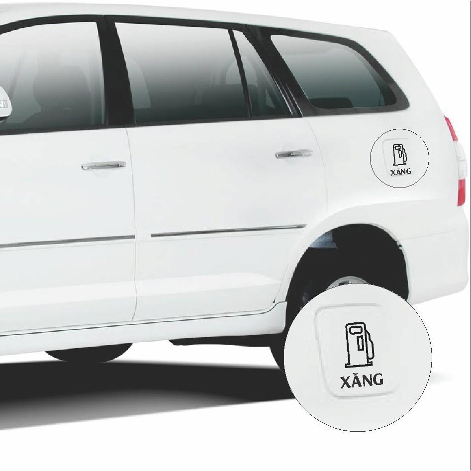 Sticker dán nắp xăng dầu, trang trí ô tô, xe tải