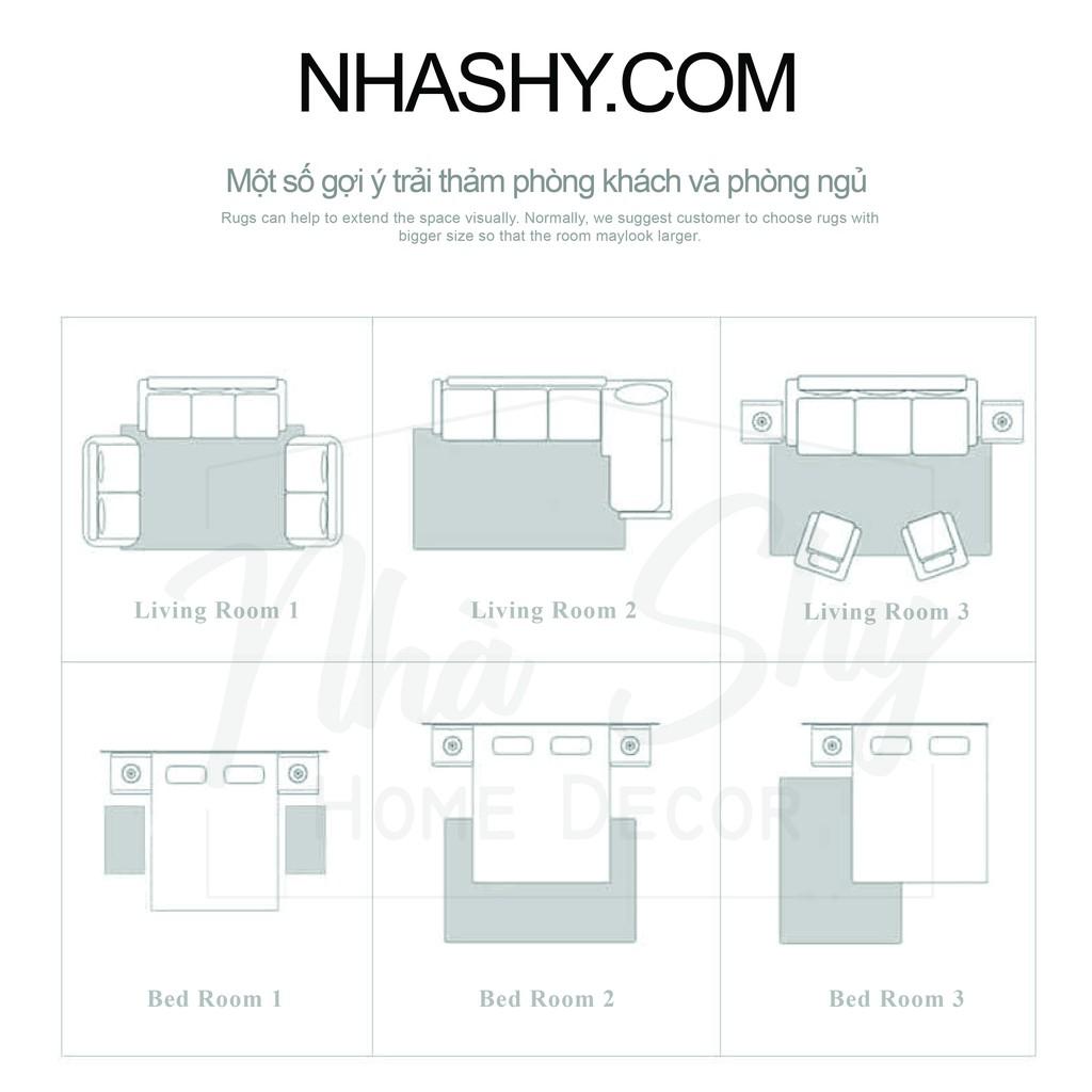 Thảm Lông Trải Sàn Mẫu Hình Thoi - Size 50x1m6 - 40x1m2 - 1mx1m6 - 2mx1m6