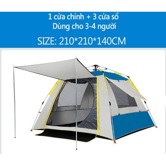 Lều cắm trại tự bung Explorer 4 người, 4 cửa thoáng gió - AsiaMart