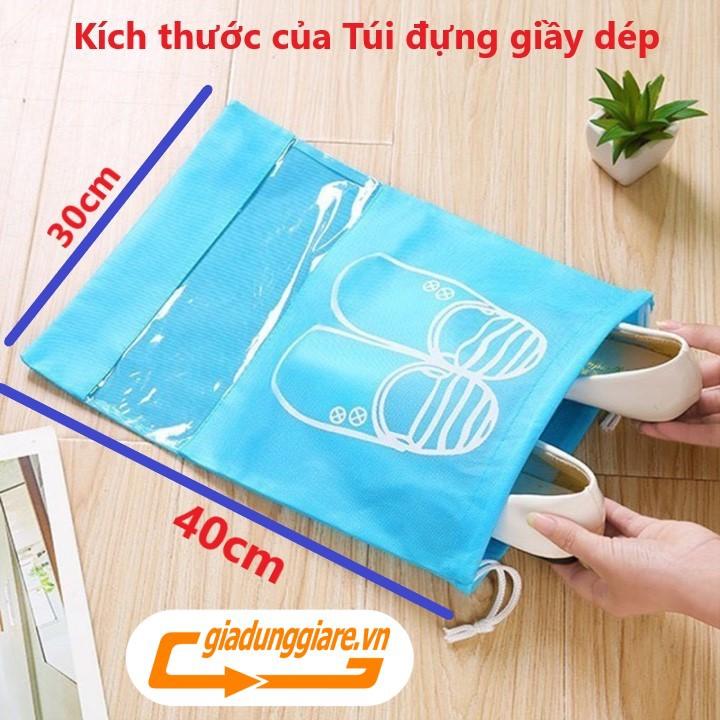 Túi đựng giày dép (40x30cm) đựng giầy , đựng guốc chống nước, chống bụi , đựng đồ đi du lịch công tác tiện ích - HS Shop