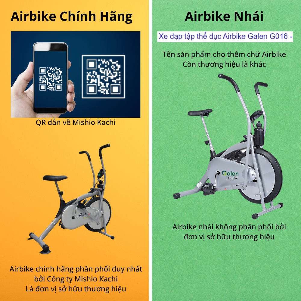 Xe đạp tập thể dục spining Airbike Sport - Hàng chính hãng