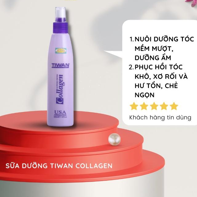 Sữa dưỡng Tiwan Collagen giúp nuôi dưỡng tóc mềm mượt 220ml  - LS015