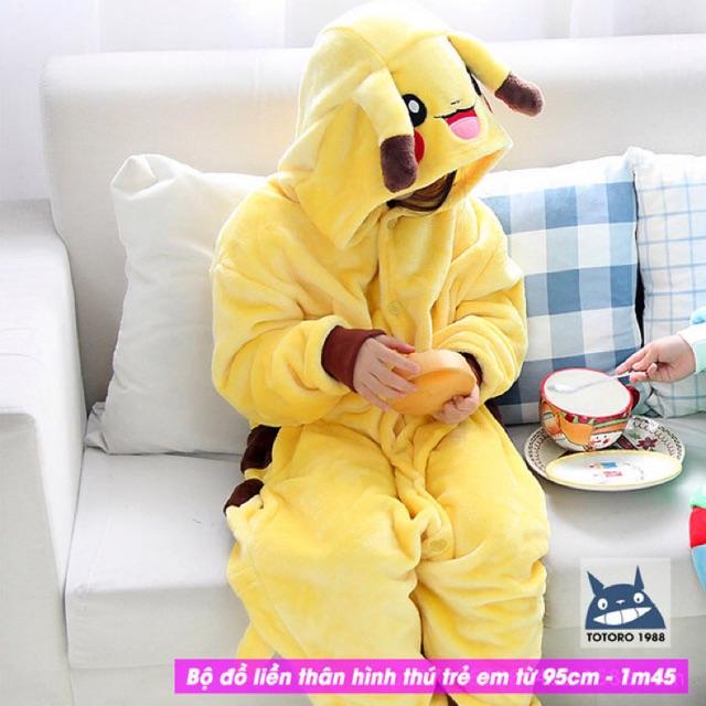 BỘ ĐỒ LIỀN THÂN HÌNH THÚ TRẺ EM - PIKACHU