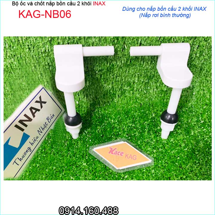 Ốc chốt nhựa KAG-NB06 dùng cho nắp bàn cầu Inax, bộ ốc chốt cho nắp KHÔNG RƠI ÊM bồn cầu Inax