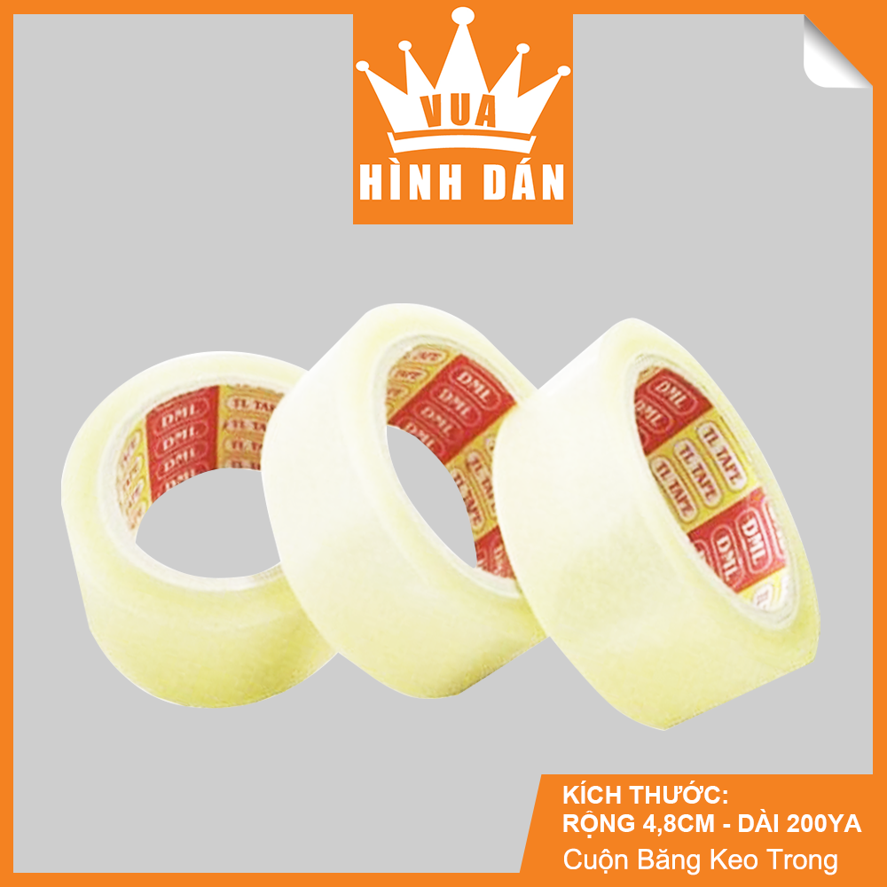 Băng Keo Trong, Băng Keo Opp - Loại 1 Cây 2kg 6 Cuộn 48mm * 200yard * 50mic