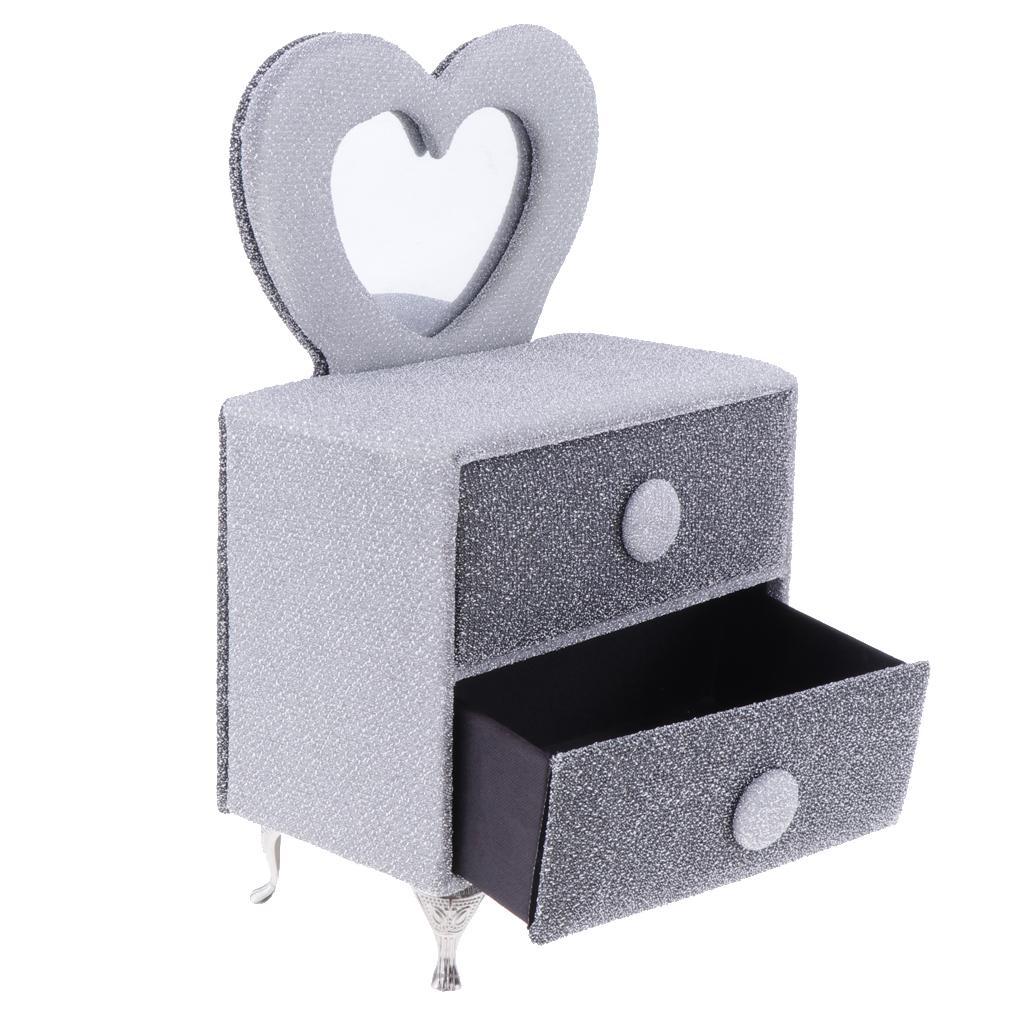 1/6 European Style Silver Dressing Table Dresser Dolls House Furniture for 12'' Hot Toys Phicen Action Figure
