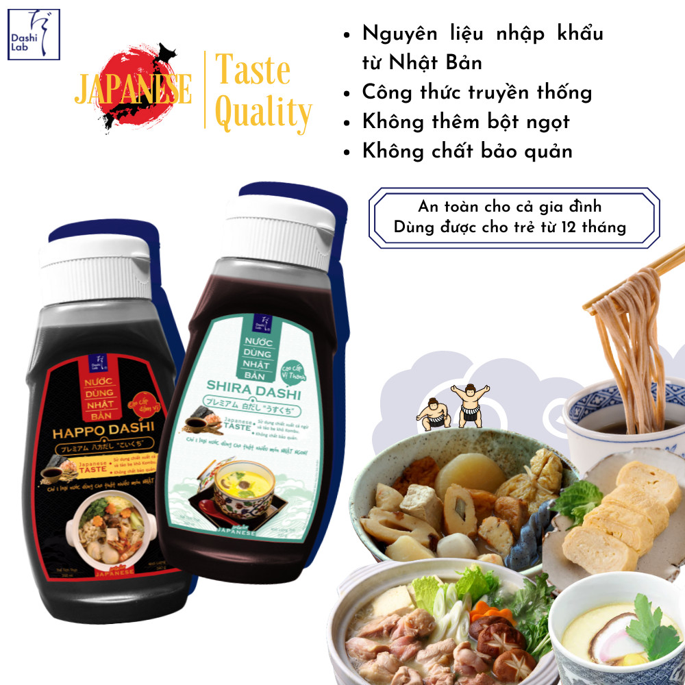 Combo Dashi Nhật Bản 2 chai 320g, 340g