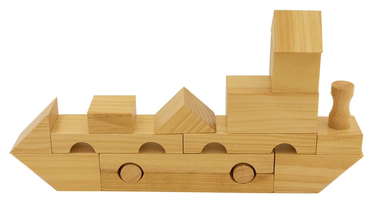 Bộ xếp hình các loại phương tiện giao thông khối gỗ tự nhiên không màu an toàn thông minh cho trẻ
