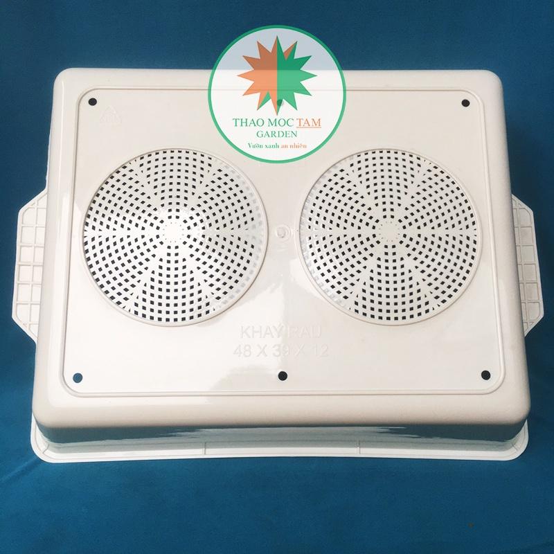 Combo 5 Khay Trồng Rau 48x39x12cm – Khay rau mầm, Trồng các loại rau ăn lá, chất liệu nhựa PP bền chắc