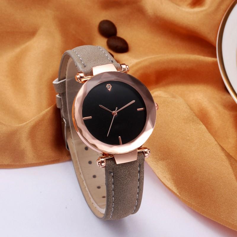 Đồng Hồ Dây Da Thiết Kế Đơn Giản Cho Nữ