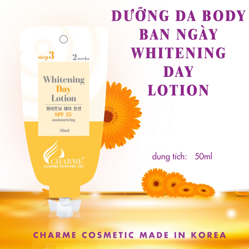 Kem Dưỡng Trắng Da Toàn Thân Ban Ngày Charme Hàn Quốc 250ml