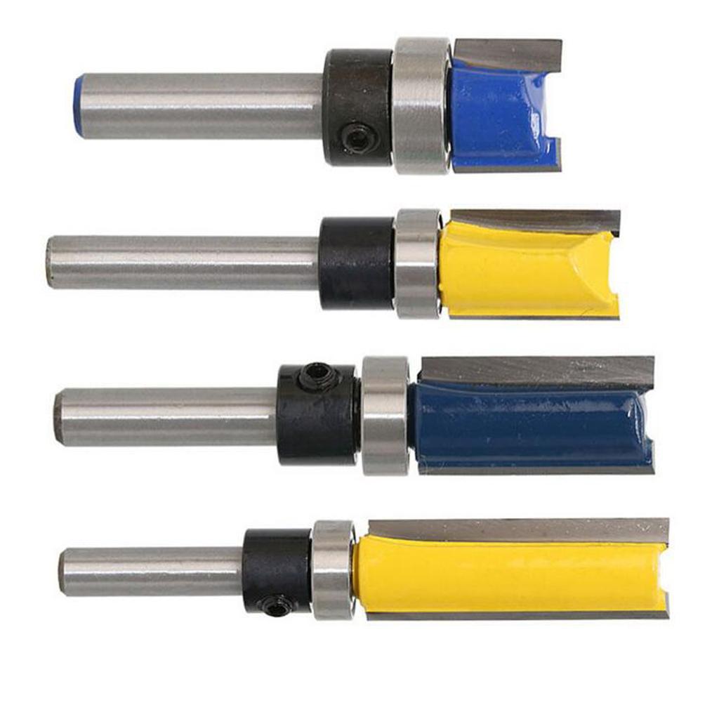 2Pcs/Set 1/4 Shank Top Bearing Flush Trim Router Bit Woodworking Cutter 2019