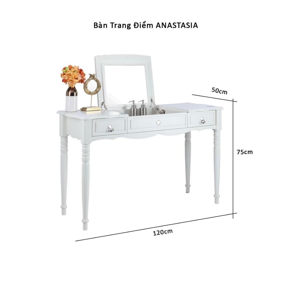 [Trả góp 0%] Bàn Trang Điểm ANASTASIA Màu Trắng Index Living Mall