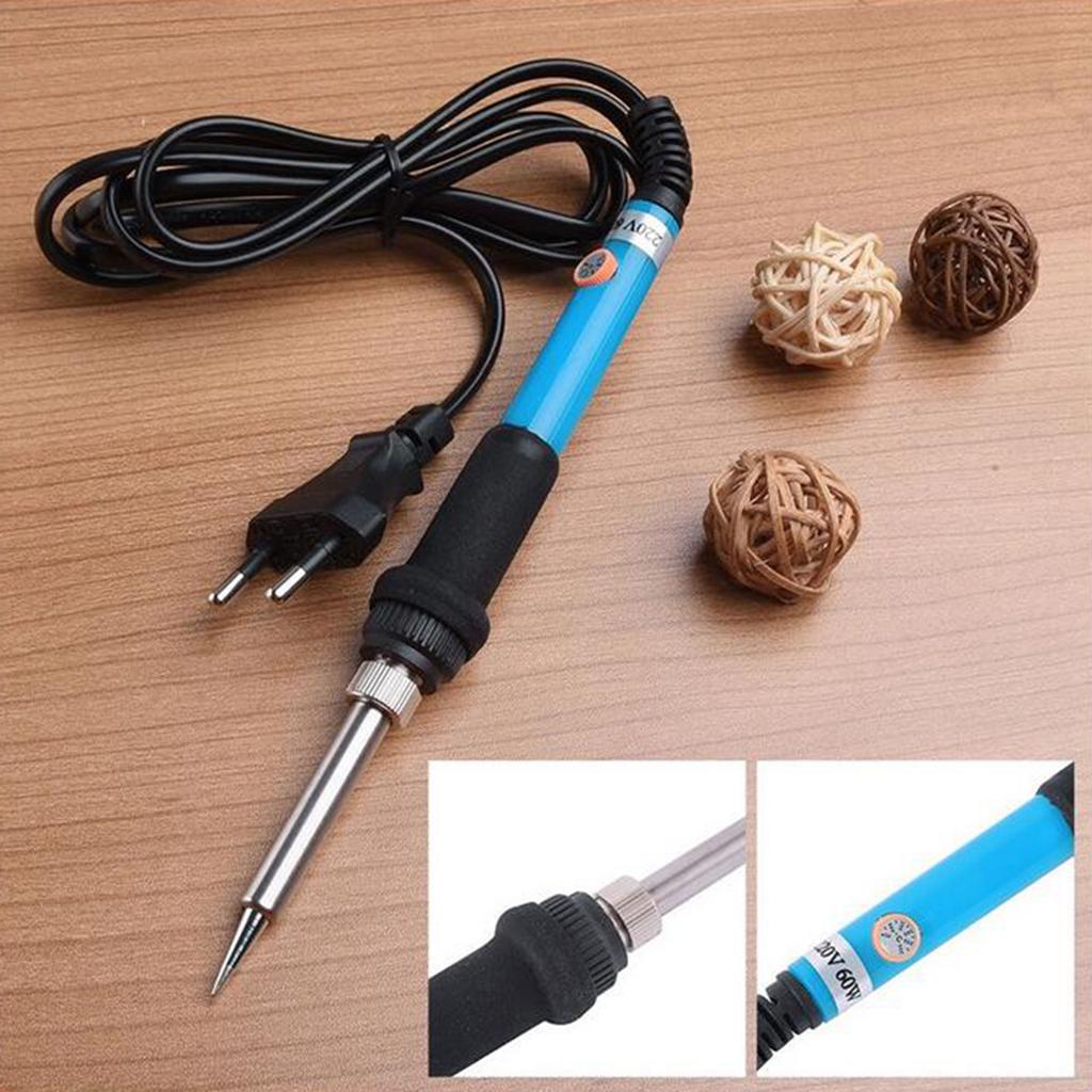 60W Adjustable Temperature Electric Welding Soldering Iron Tool 220V