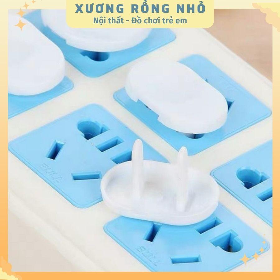 Combo 5 Nút Bịt Ổ Điện Chống Cháy, Chống Giật An Toàn Cho Bé- Che Ổ Điện 2 Chân Cao Cấp-Xương Rồng Nhỏ