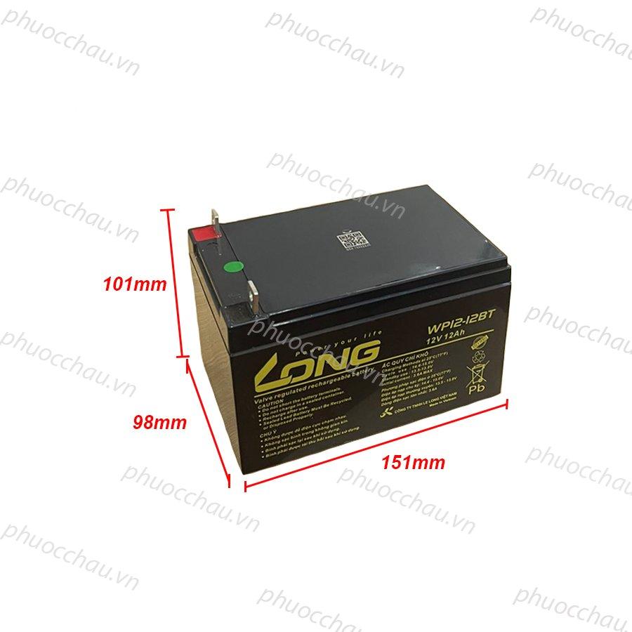Bình Ắc Quy Khô Long WP12-12A 12V-12Ah