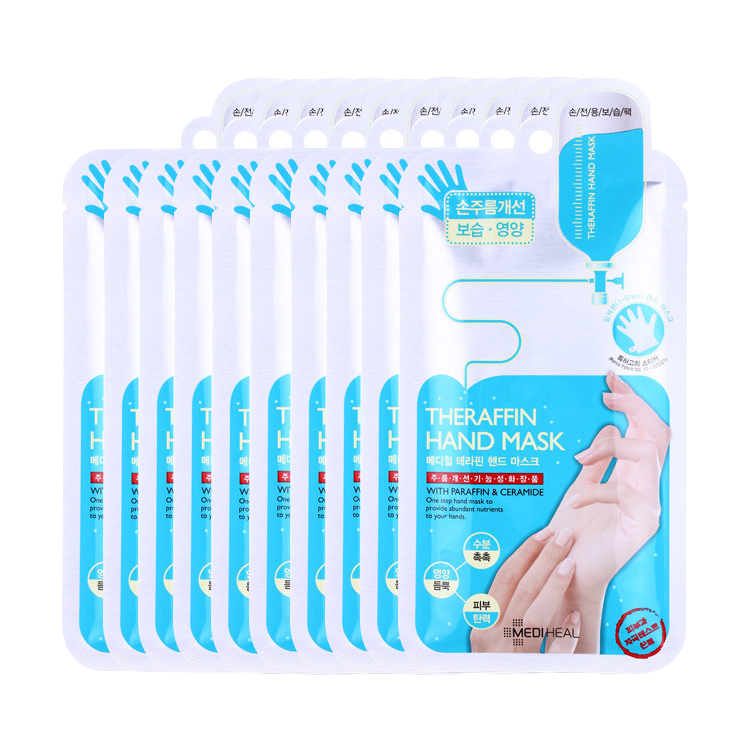 Combo 10 Mặt Nạ Dưỡng Da Tay Mềm Mịn, Trắng Sáng Mediheal Theraffin Hand Mask 14ml (2 x 7ml) x10