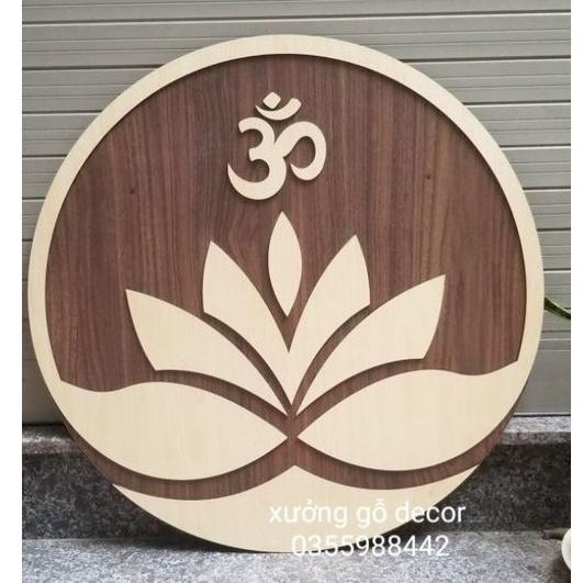 (Hot) Tranh Decor Treo Tường Gỗ Liên Hoa Trí Phòng Thiền , Yoga