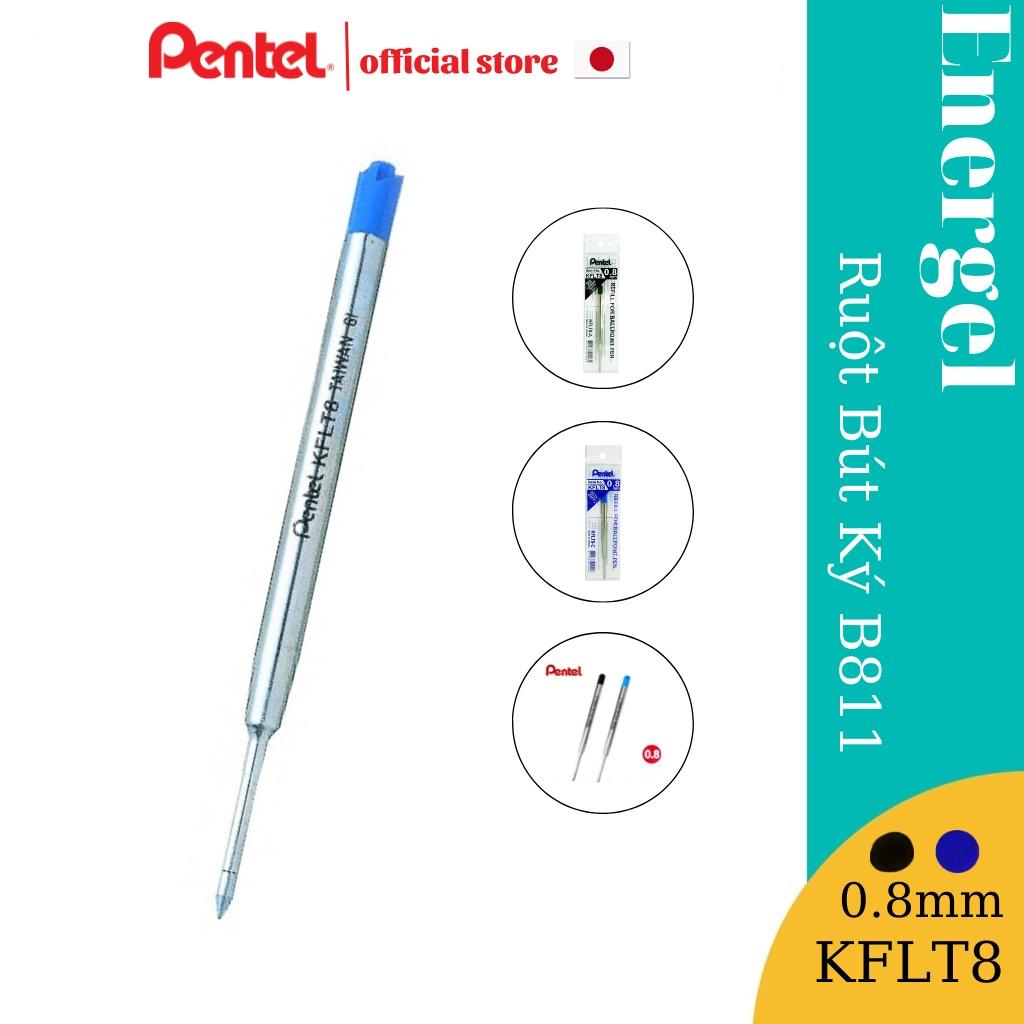 Ruột Bút Ký Nhật Bản Pentel B811 - KFLT8 | Ngòi 0.8mm | 2 Màu Mực (Xanh, Đen)