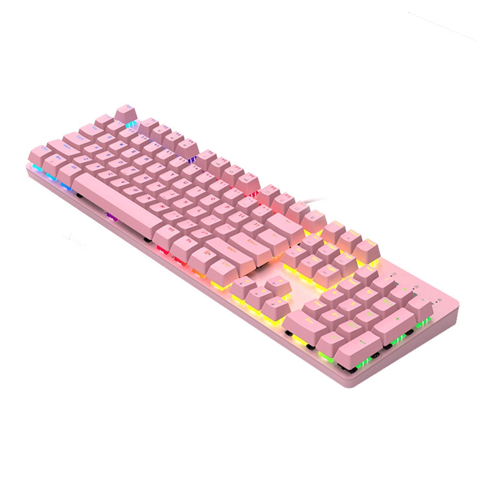 USB Mechanical Keyboard Blue/Red Switch Anti-Ghosting Mouse Set