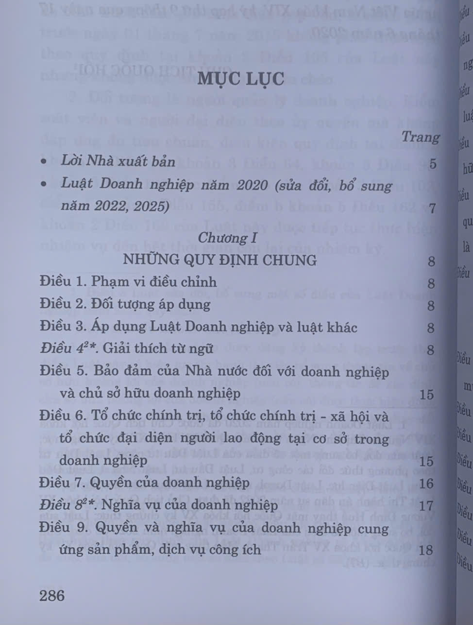 Luật Doanh nghiệp năm 2020 (sửa đổi, bổ sung năm 2022, 2025)