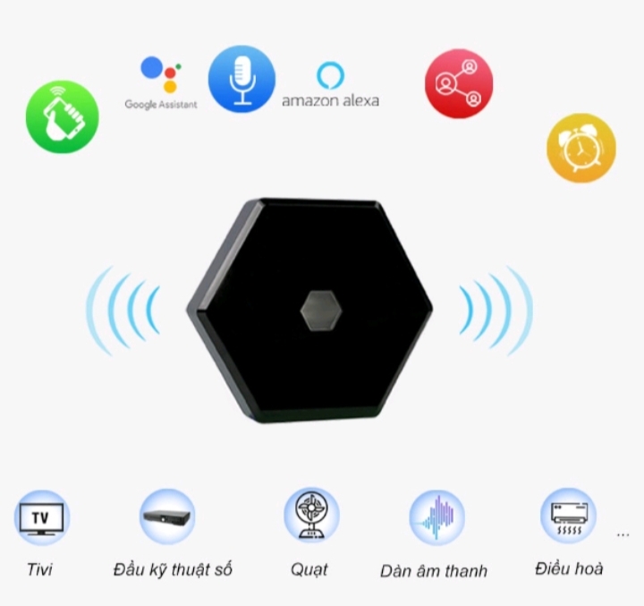 Điều khiển hồng ngoại Hunonic IR Smart thiết bị tivi, điều hoà, dàn âm thanh, đầu KTS, quạt, từ xa qua điện thoại