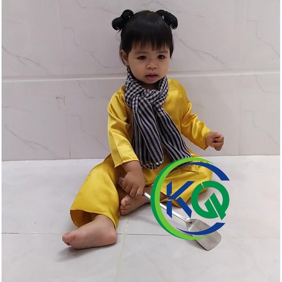 Bộ đồ Bà Ba Nam Bộ cho bé 7 ký đến 10 ký - Vải Phi Bóng