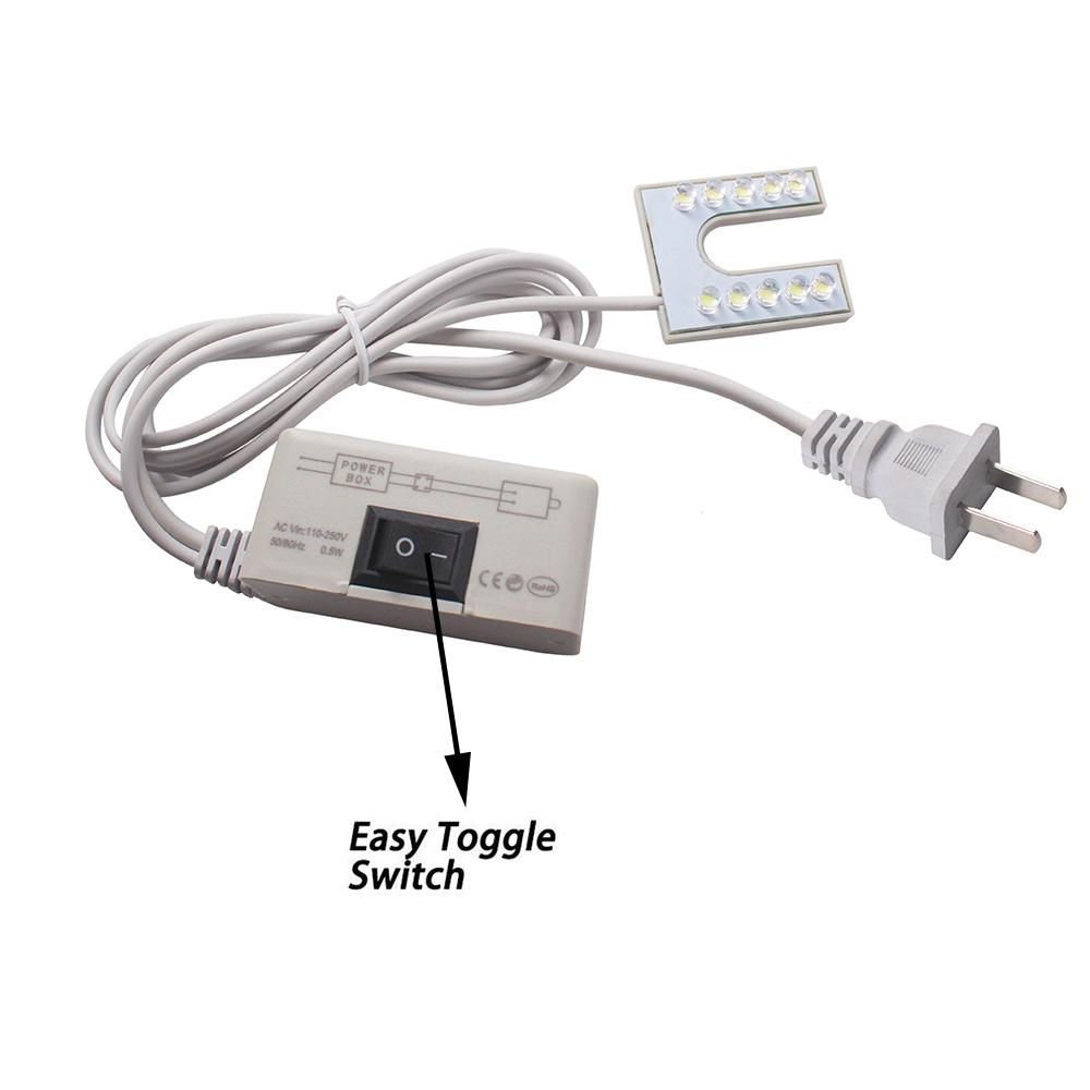 10 Hạt LED Máy Đèn Linh Hoạt Chiếu Sáng Công Nghiệp Đèn EU Mỹ Cắm Đèn Làm Việc Cho Gia Đình Máy Khoan Ép Bàn Làm Việc