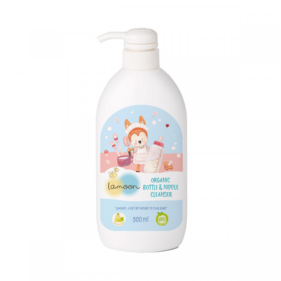 Nước rửa bình sữa Organic cho bé Lamoon - Bình 500ml