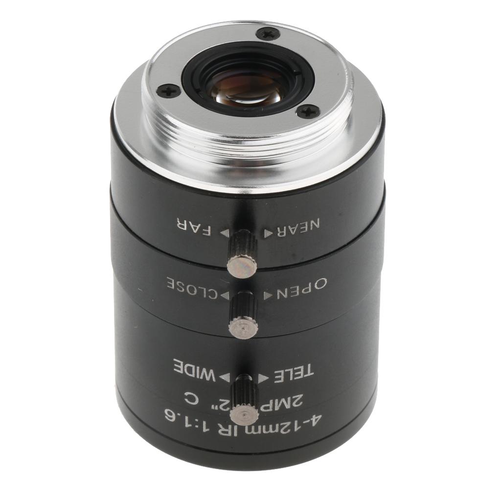 4 12mm 1/2 "F1.6 Manual IRIS CS Lens for Camera Industrial Microscope