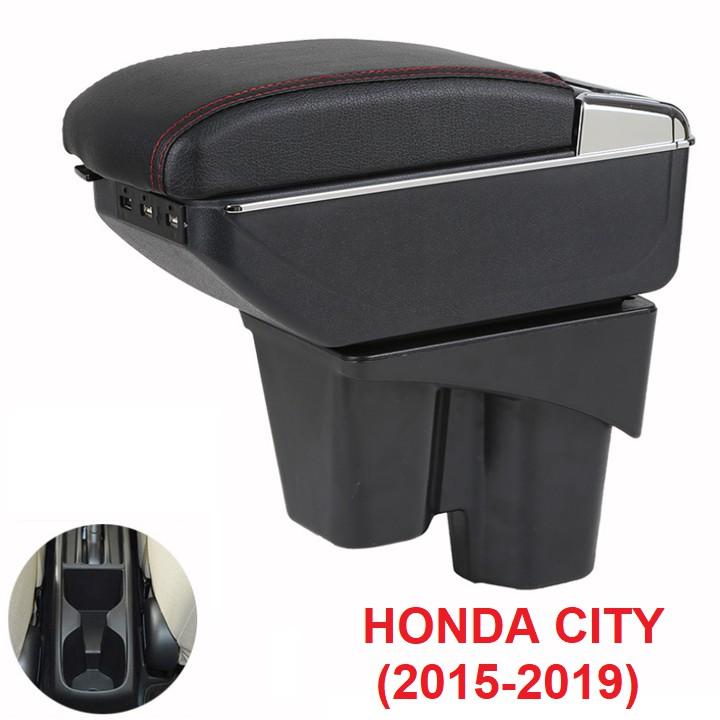 Hộp tỳ tay ô tô Honda City 2015-2019 tích hợp 7 cổng USB. Mã:DUSB-HDCTY