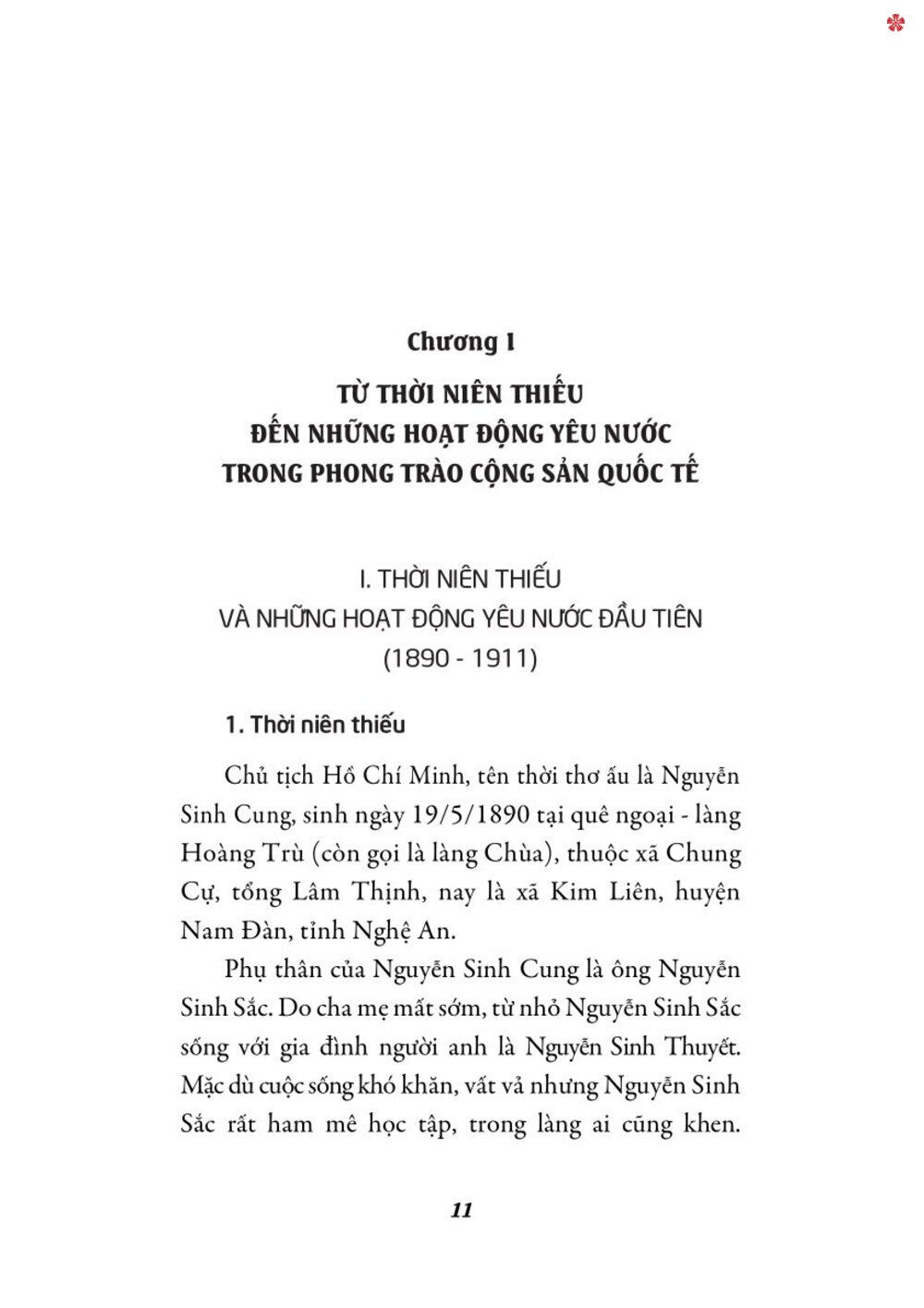 Chủ tịch Hồ Chí Minh - Tiểu sử và sự nghiệp -bản in 2025