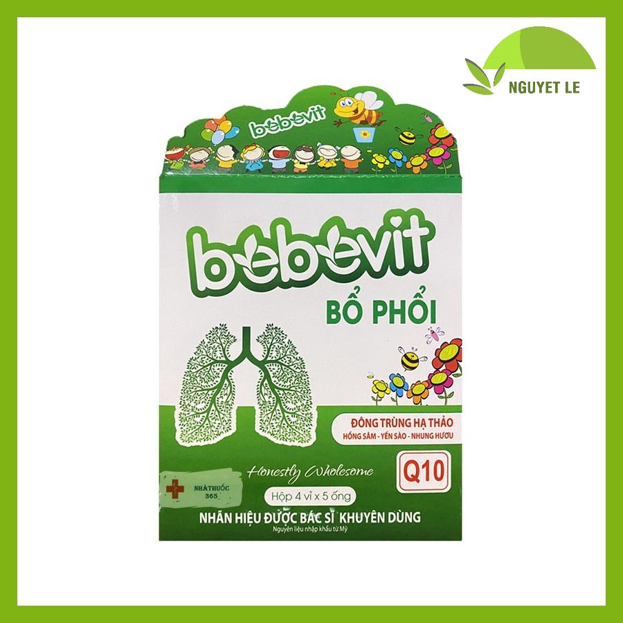 Bebevit Bổ Phổi - Đông trùng hạ thảo, hồng sâm, yến sào giúp bổ phổi và tăng cường chức năng phổi - Hộp 20 vỉ