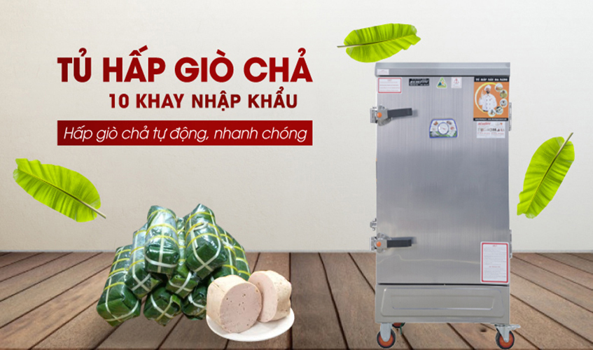 Tủ Hấp Giò Chả,Thực Phẩm 50 Kg/Mẻ Dùng Điện 10 Khay Nhập Khẩu NEWSUN, Năng Suất Cao - Hàng Chính Hãng