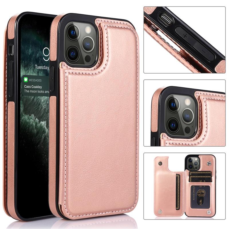 Bao Da Nắp Gập Có Ngăn Đựng Thẻ Cho Iphone 6 6s 7 8 Se2 11 Pro Max Plus
