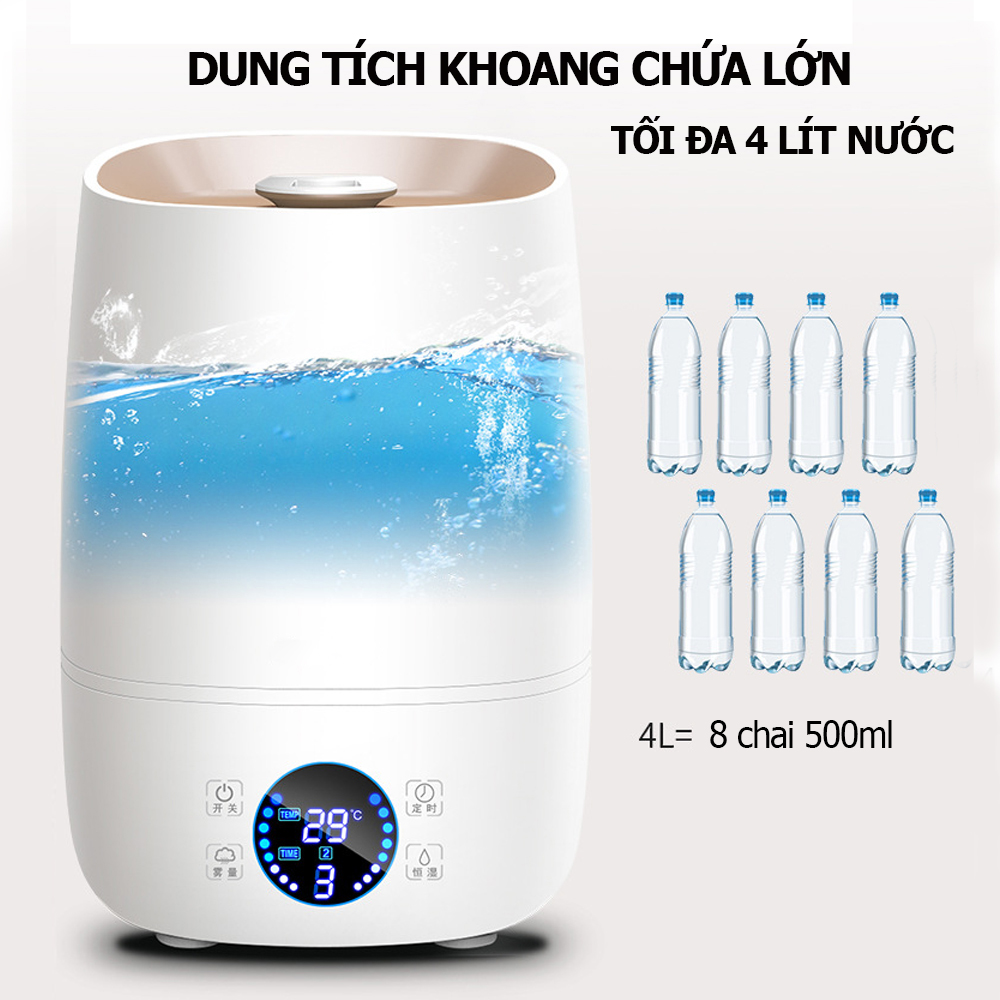 Máy phun sương tạo ẩm thông minh lọc khuẩn bằng ion bạc, kiểm soát lưu lượng nước, chế độ hẹn giờ và điều chỉnh độ ẩm thông minh- Hàng nhập khẩu