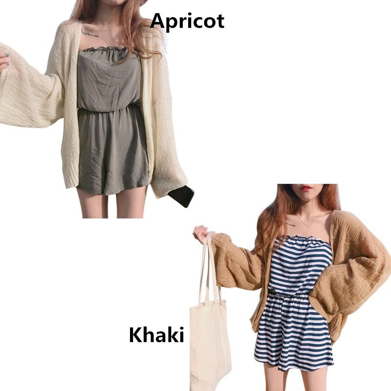 Áo Khoác Cardigan Dệt Kim Phom Rộng