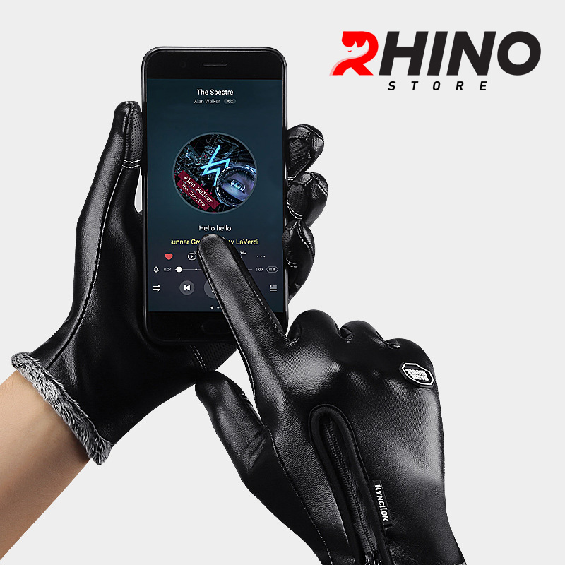 Găng tay giữ ấm mùa đông chống gió, kháng nước mưa Rhino G9013 Bao tay chống trượt đi xe máy, xe đạp lót nỉ cho nam nữ, bảo hộ đi phượt - hàng chính hãng