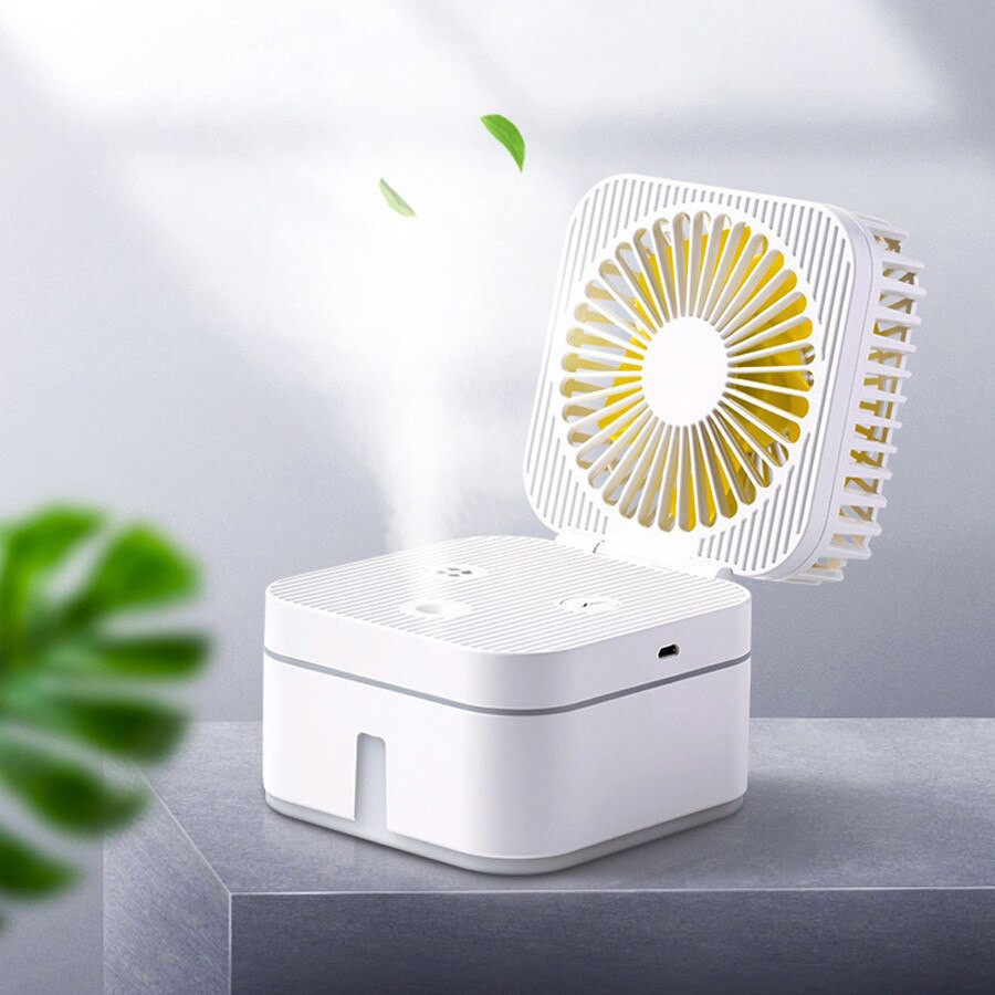 Quạt mini 3in1, đèn ngủ, quạt và phun sương tạo ẩm điều hòa không khí - chọn màu