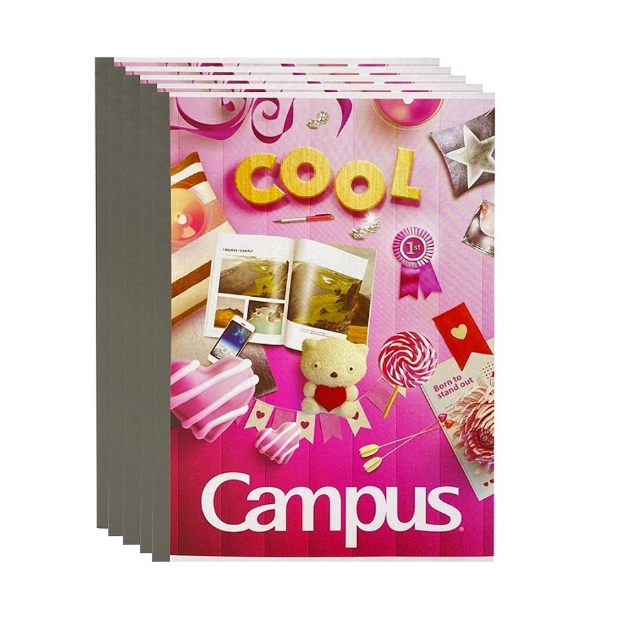 Lốc 5 quyển vở kẻ ngang B5 Campus Gif 200 trang NB-BGIF200 / Tập sinh viên NB-BGIF2200