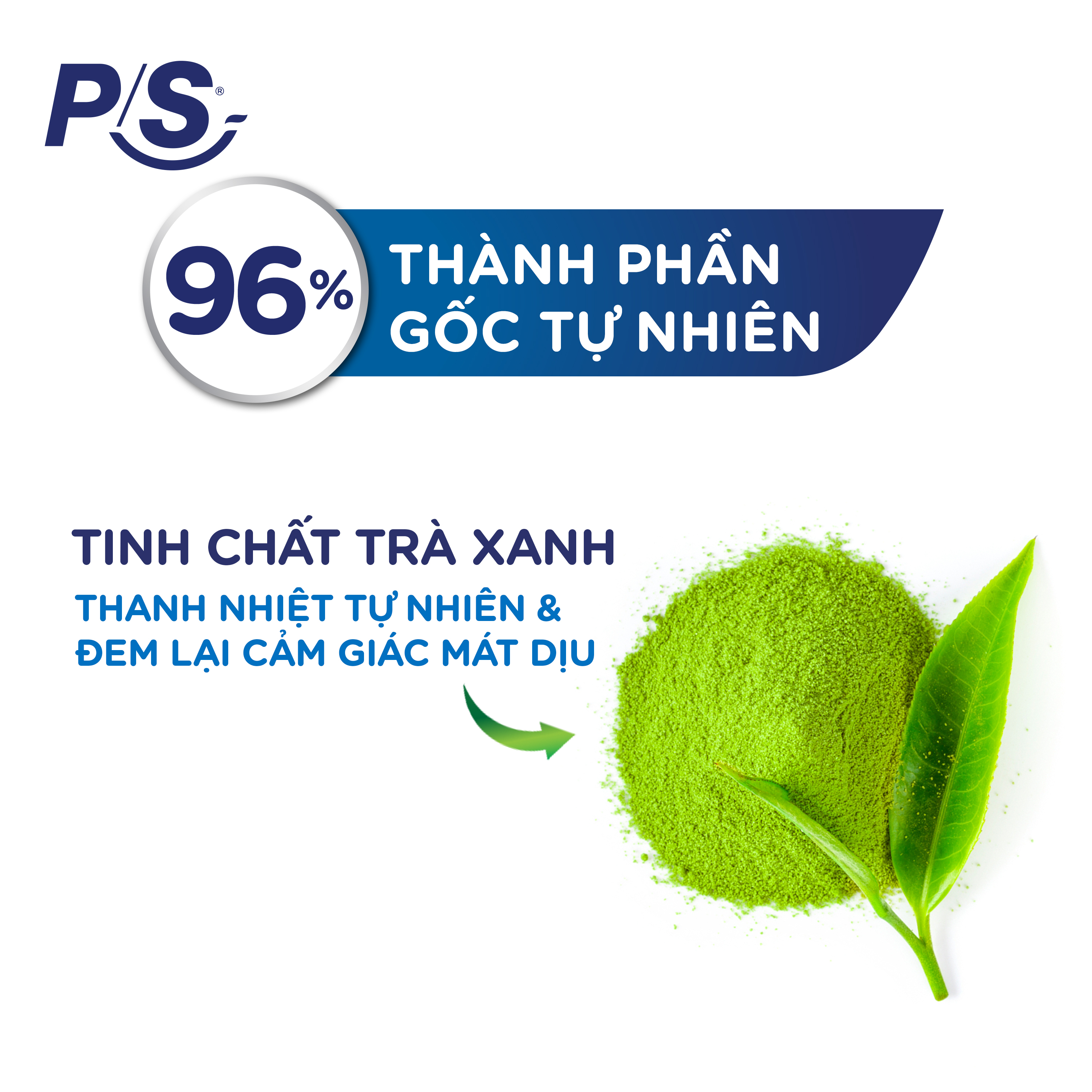 Bộ 3 Kem đánh răng P/S Trà Xanh 230g