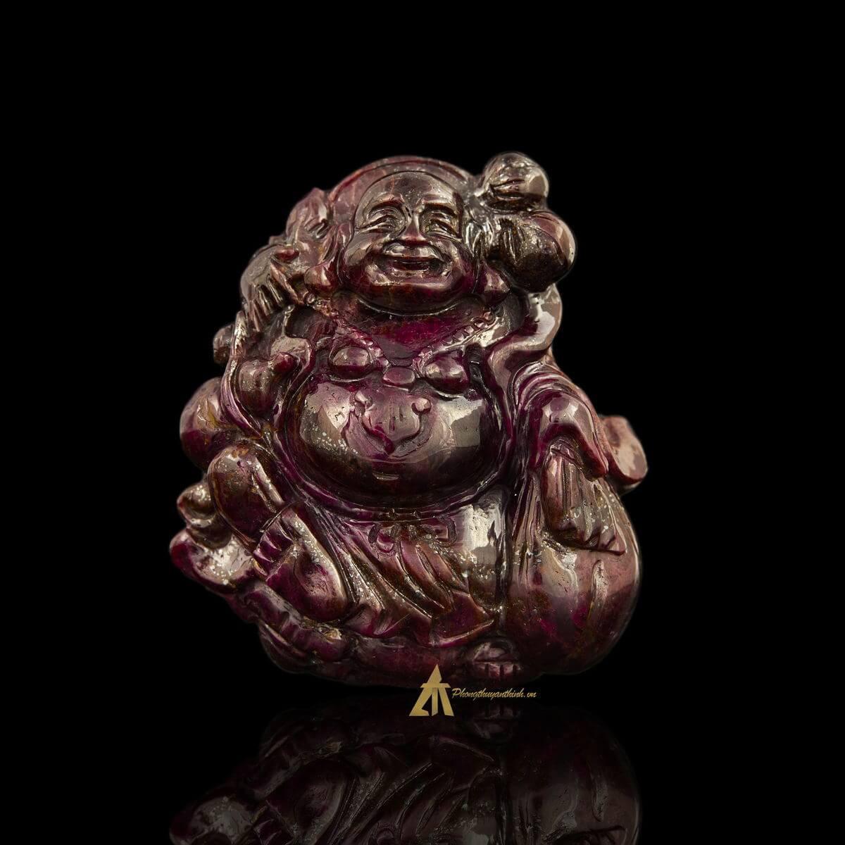 Mặt dây chuyền Phật Di Lặc Ruby #MRB0004 - Tự nhiên thiên nhiên - Cam kết hàng thật 100%