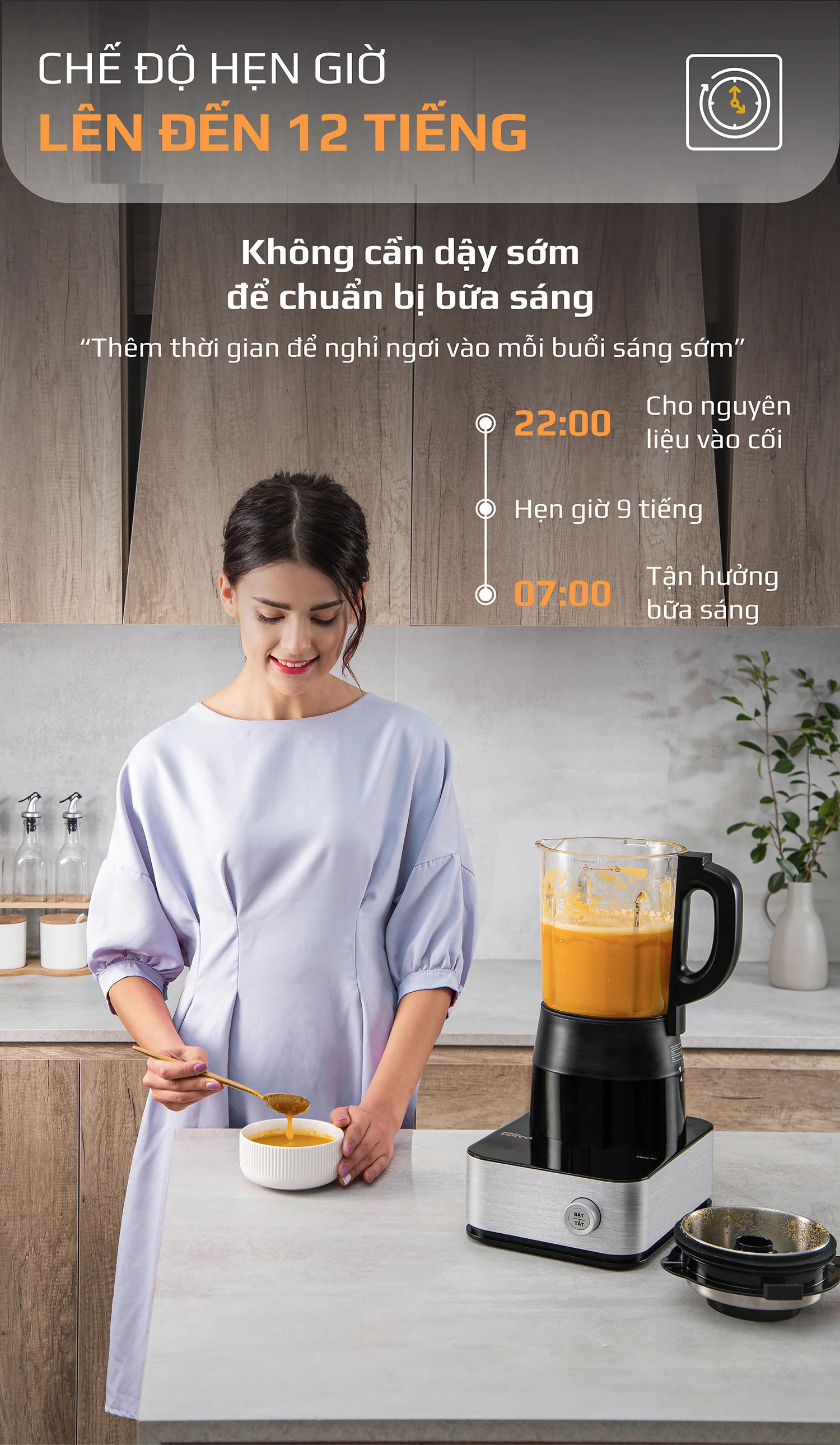 Máy xay nấu sữa hạt đa năng Olivo CB22 PRO - Tặng Cối Xay Khô + công thức nấu sữa hạt - Hàng chính hãng