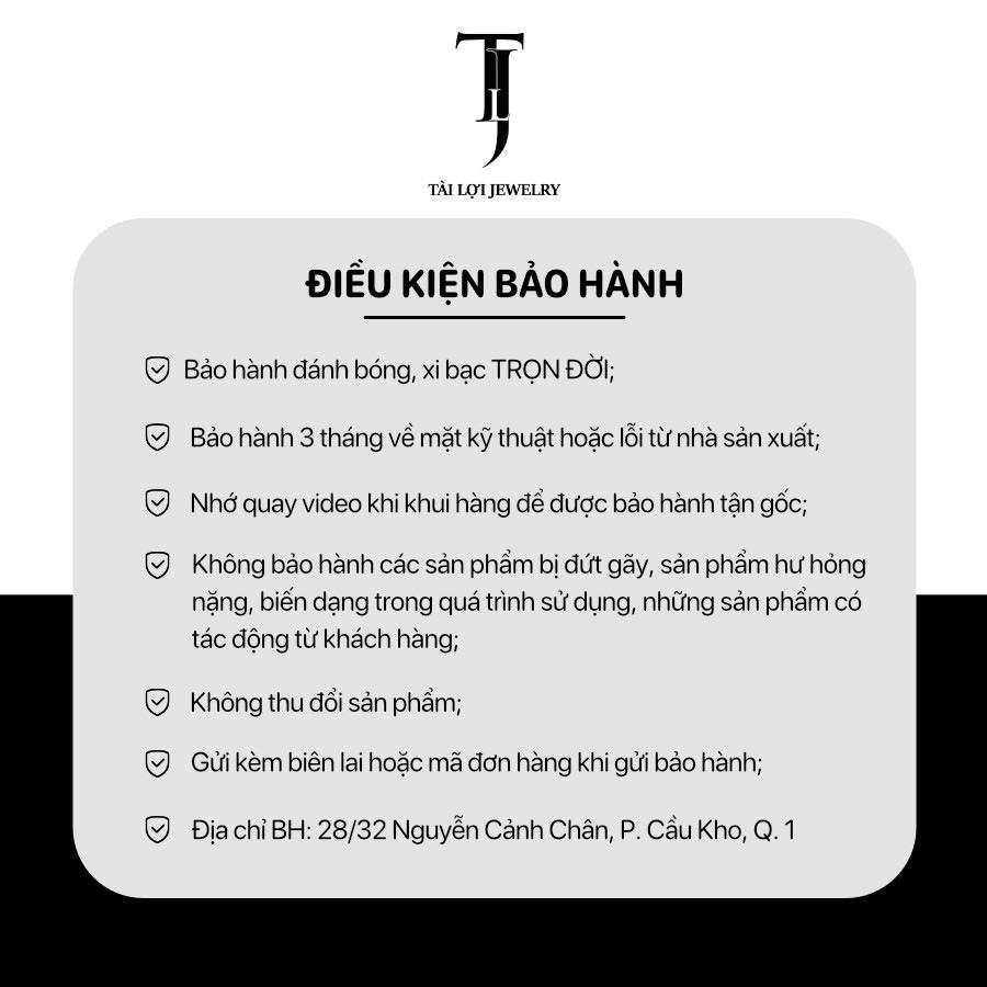 Khuyên tai bạc hình đôi dép đính full đá TLJ20655