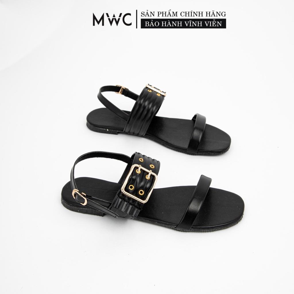 Giày Sandal Nữ thời trang MWC sandal phối khóa cách điệu cá tính thời thượng siêu hot NUSD- 2879
